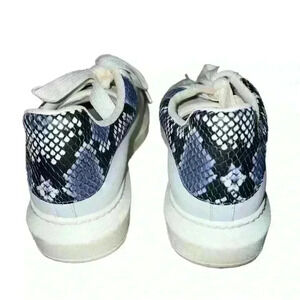 Steve Madden blue snakeskin white sneaker